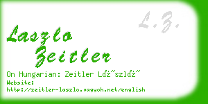 laszlo zeitler business card
